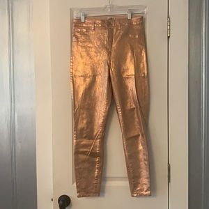 L’AGENCE Rose Gold Coated Denim